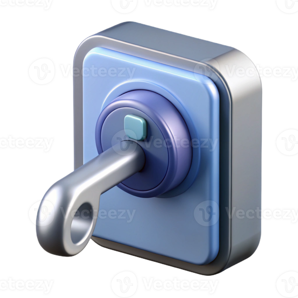 pristine exceptional Photorealistic, hyper-specific isolated cutout of a modern, keyless digital door lock with Transparent Background png
