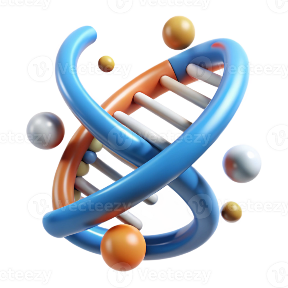 spectacular tropical A DNA double helix, scientific, modern art with Transparent Background luxury png