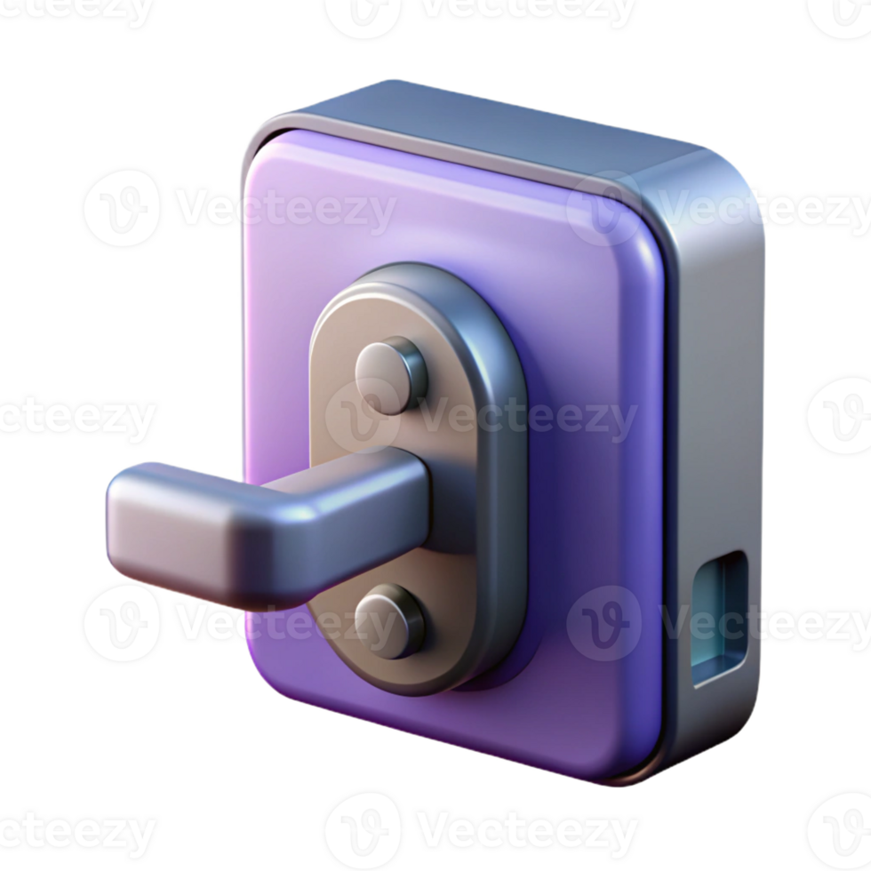 splendid sought-after Photorealistic, hyper-specific isolated cutout of a modern, keyless digital door lock with Transparent Background png