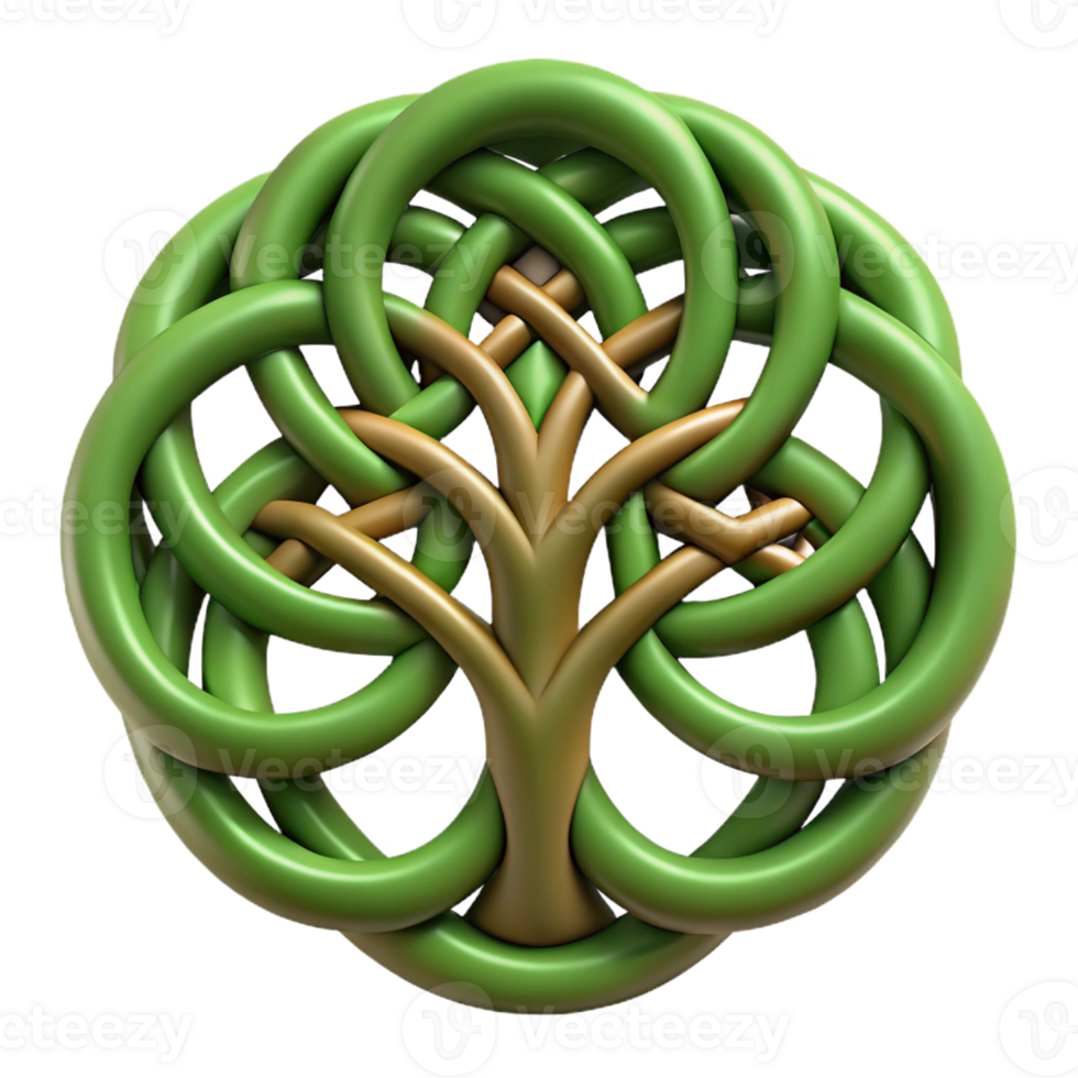 magnificent gothic A tree of life symbol, Celtic knotwork, abstract with Transparent Background expertly shot png