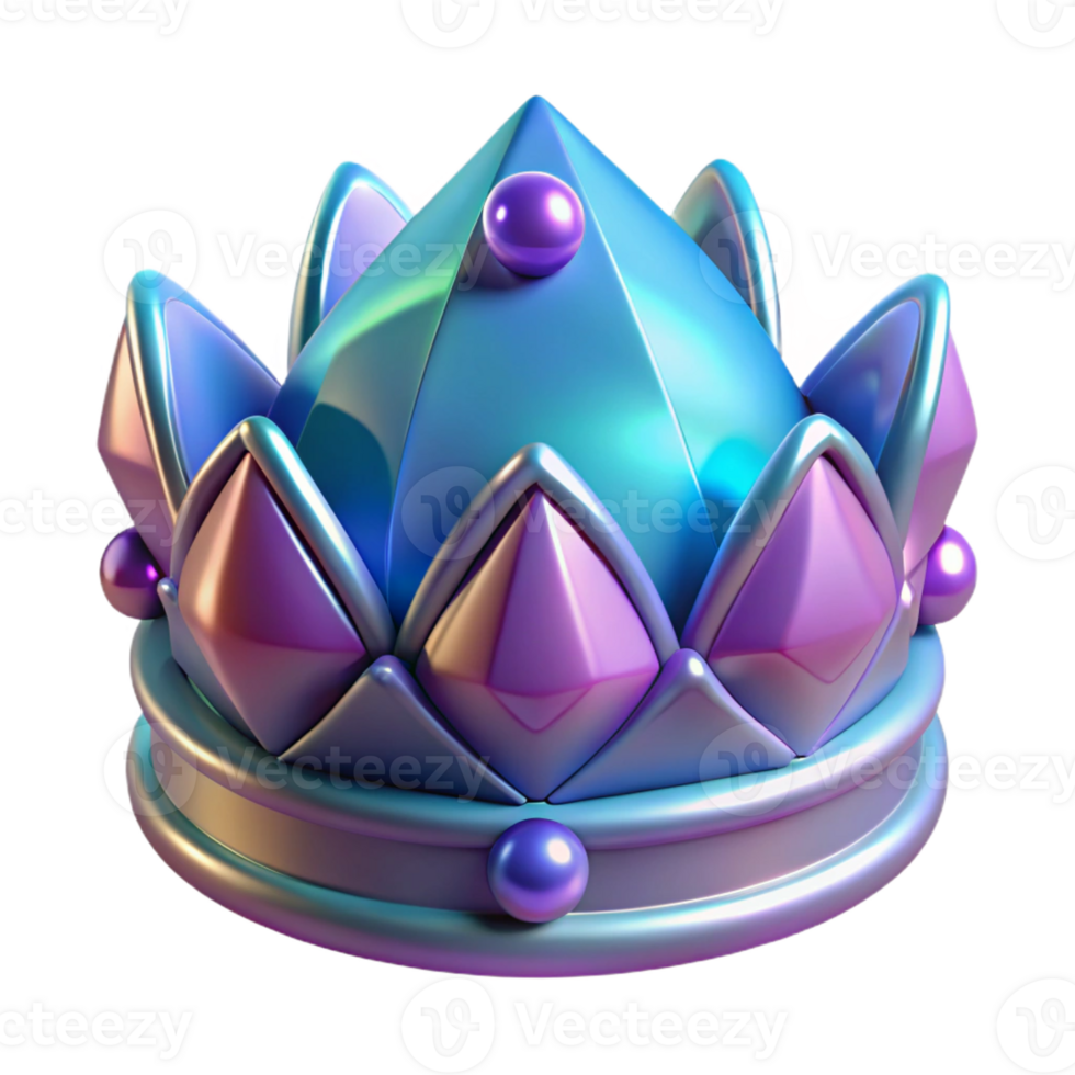playful enchanting Hyper-specific, professional render of a polished, gemstone-encrusted crown with Transparent Background detailed png