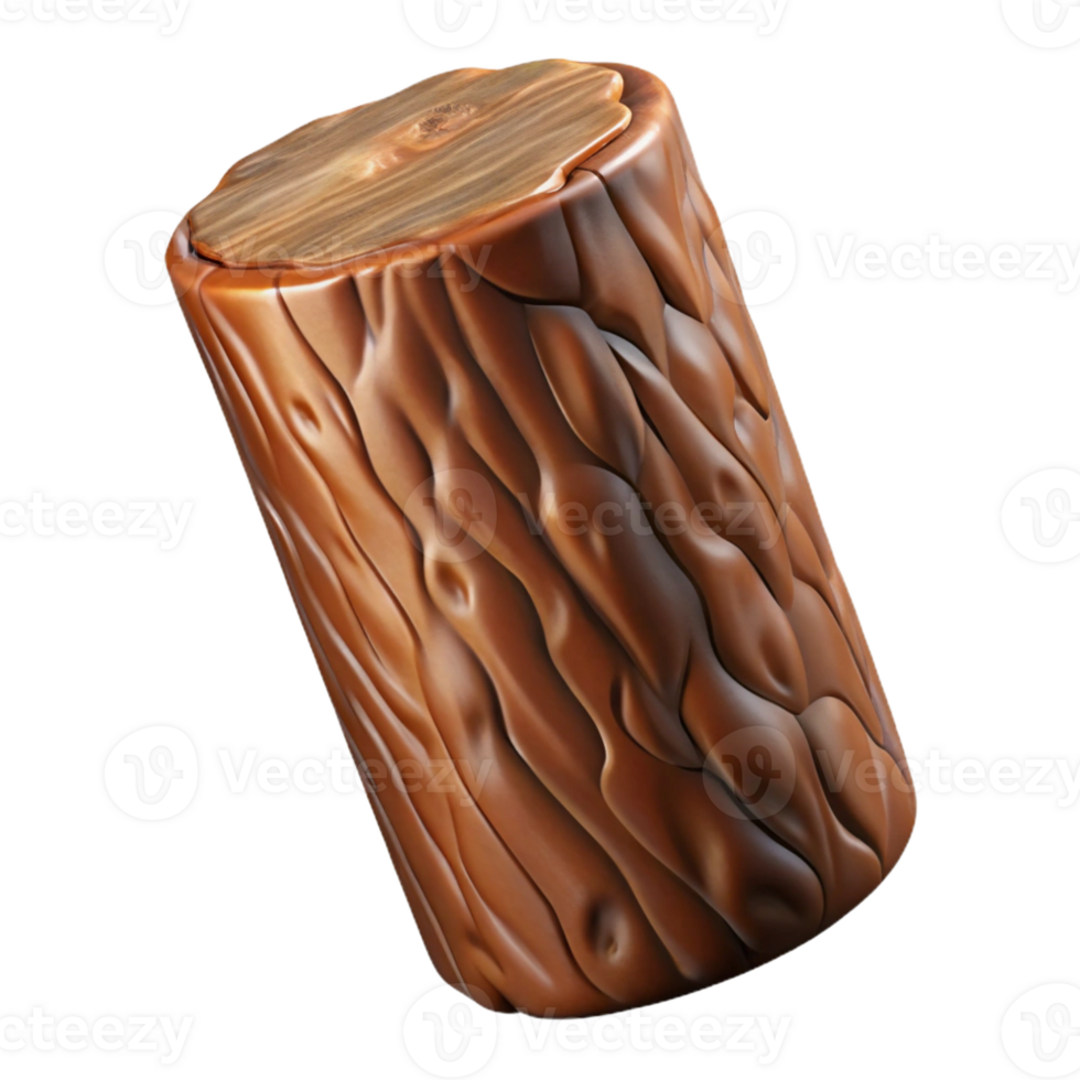 whimsical dramatic Photorealistic hyper-specific image of a single piece of bark, textured and brown, with Transparent Background original png