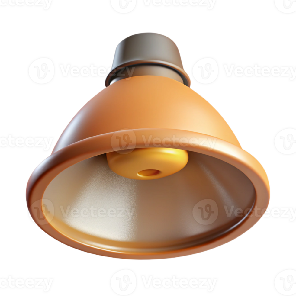 radiant distinctive Photorealistic, hyper-specific isolated cutout of a single, recessed ceiling light fixture with Transparent Background png