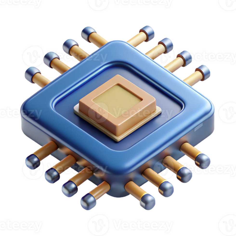 peaceful beautiful Microchip with intricate circuitry with Transparent Background top-tier png