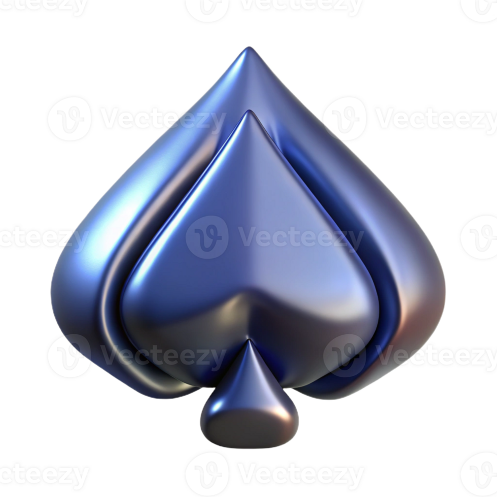 unparalleled coastal A playing card, the ace of spades, abstract art with Transparent Background exclusive png