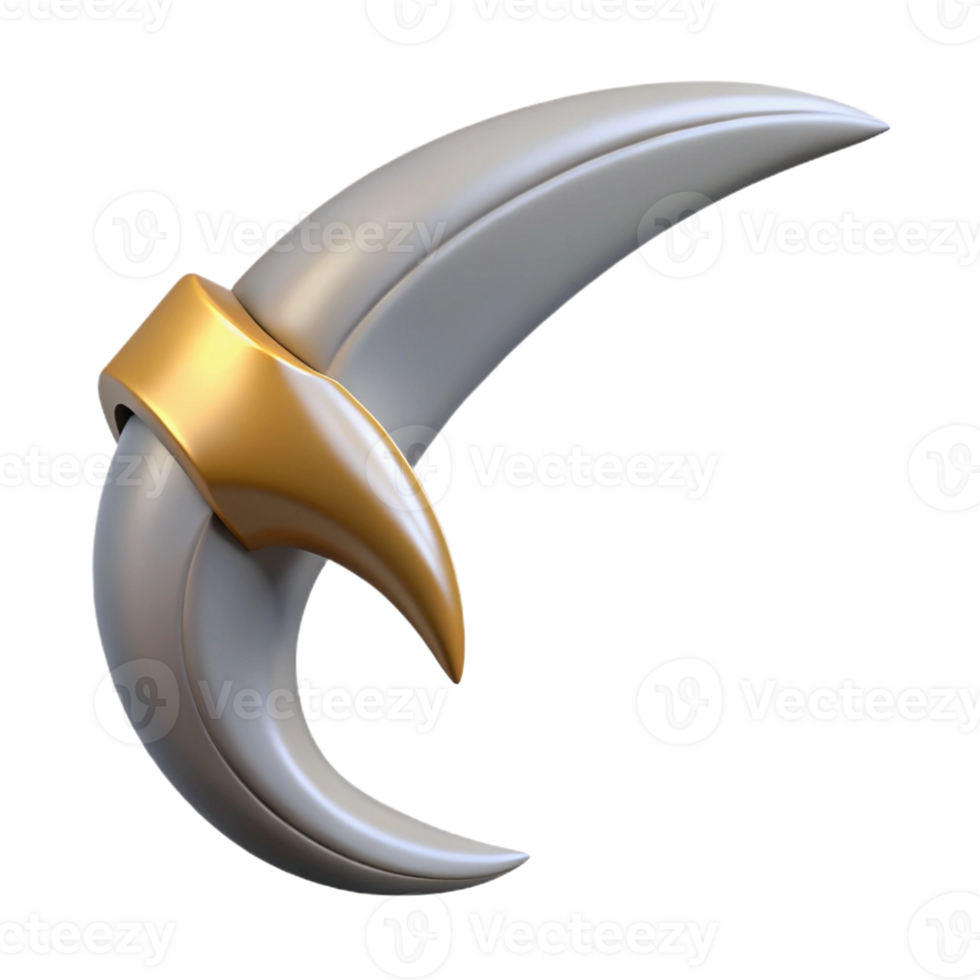 memorable tropical Hyper-specific professional render of a single Griffin talon, sharp and curved, isolated cutout with Transparent Background elite png