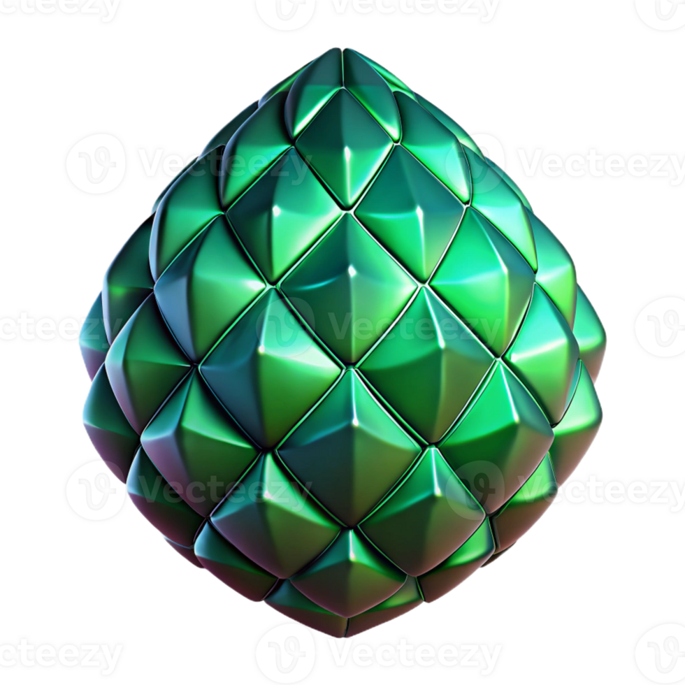 striking minimalist Ultra-detailed, photorealistic isolated cutout of a single, polished dragon scale, iridescent, textured, emerald green with Transparent Background sharp png