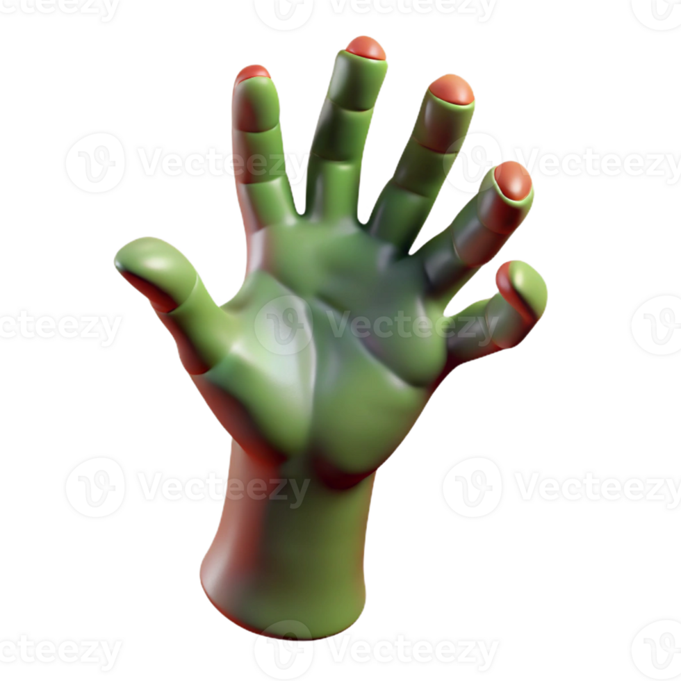 romantic gorgeous A realistic rendering of a zombie hand reaching out with Transparent Background premium png