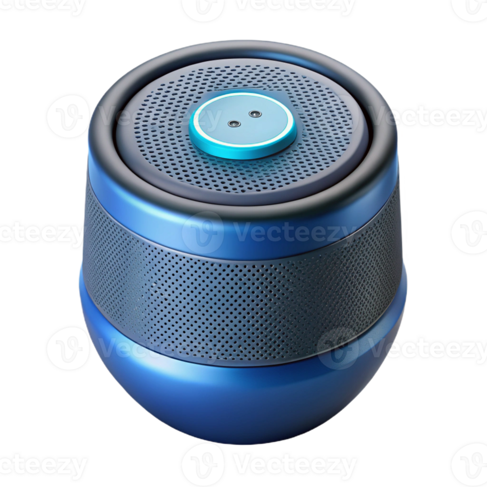 spectacular iconic Smart speaker with voice assistant activated with Transparent Background png