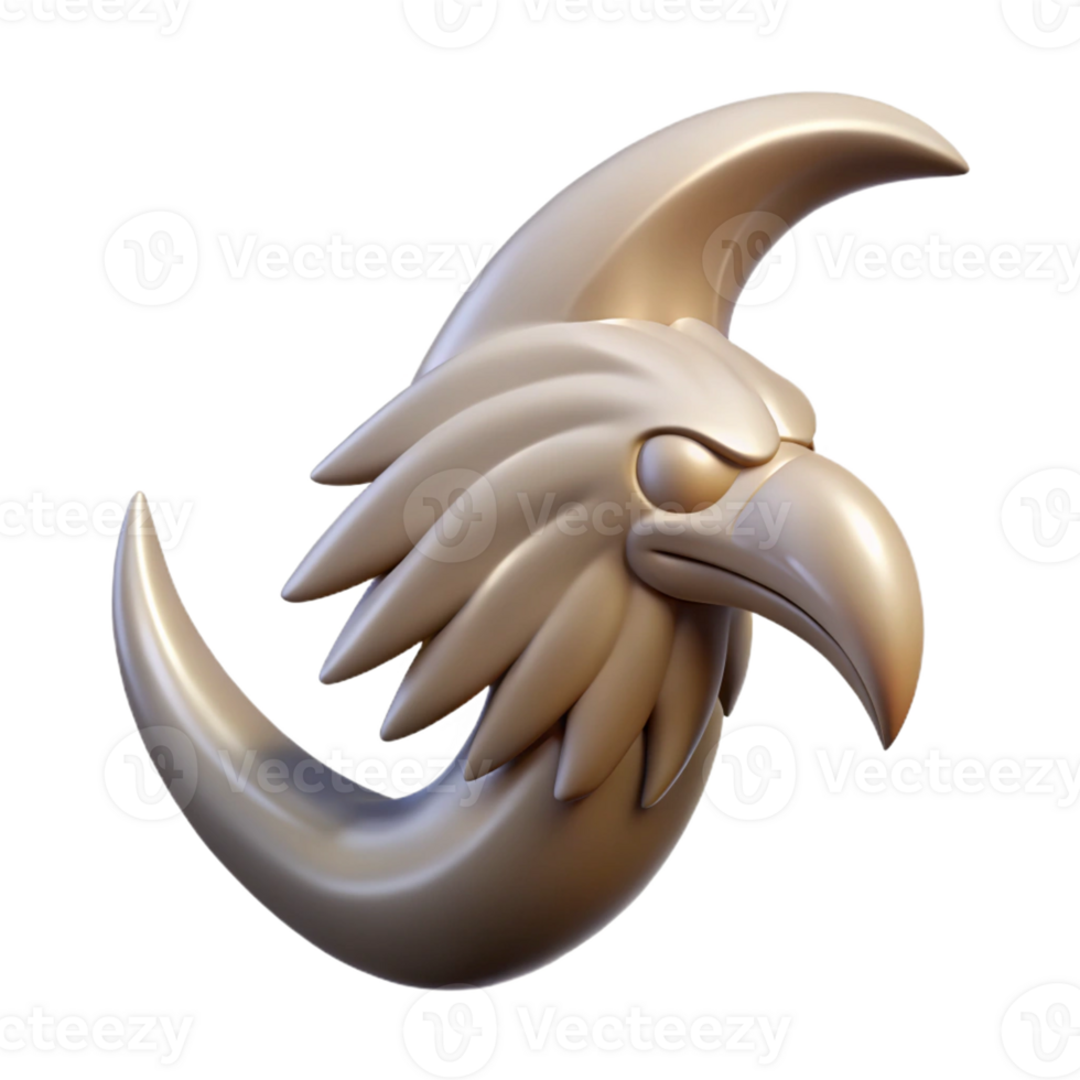 gorgeous notable Concept art style, hyper-specific professional render of a single, feathered griffin talon, sharp, curved with Transparent Background png