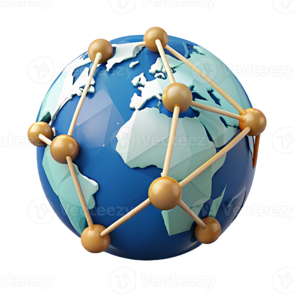 signature vintage A world map, interconnected lines, abstract with Transparent Background professional png