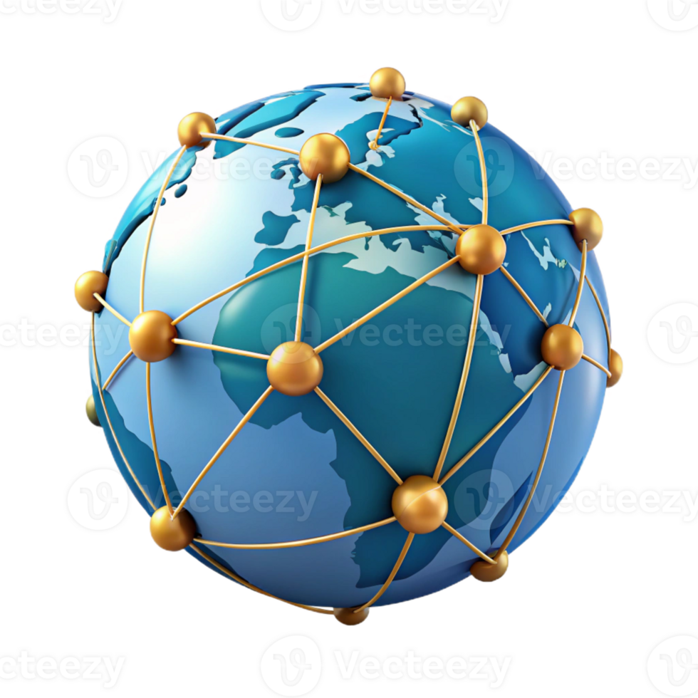 rare urban A world map, interconnected lines, abstract with Transparent Background 4K png