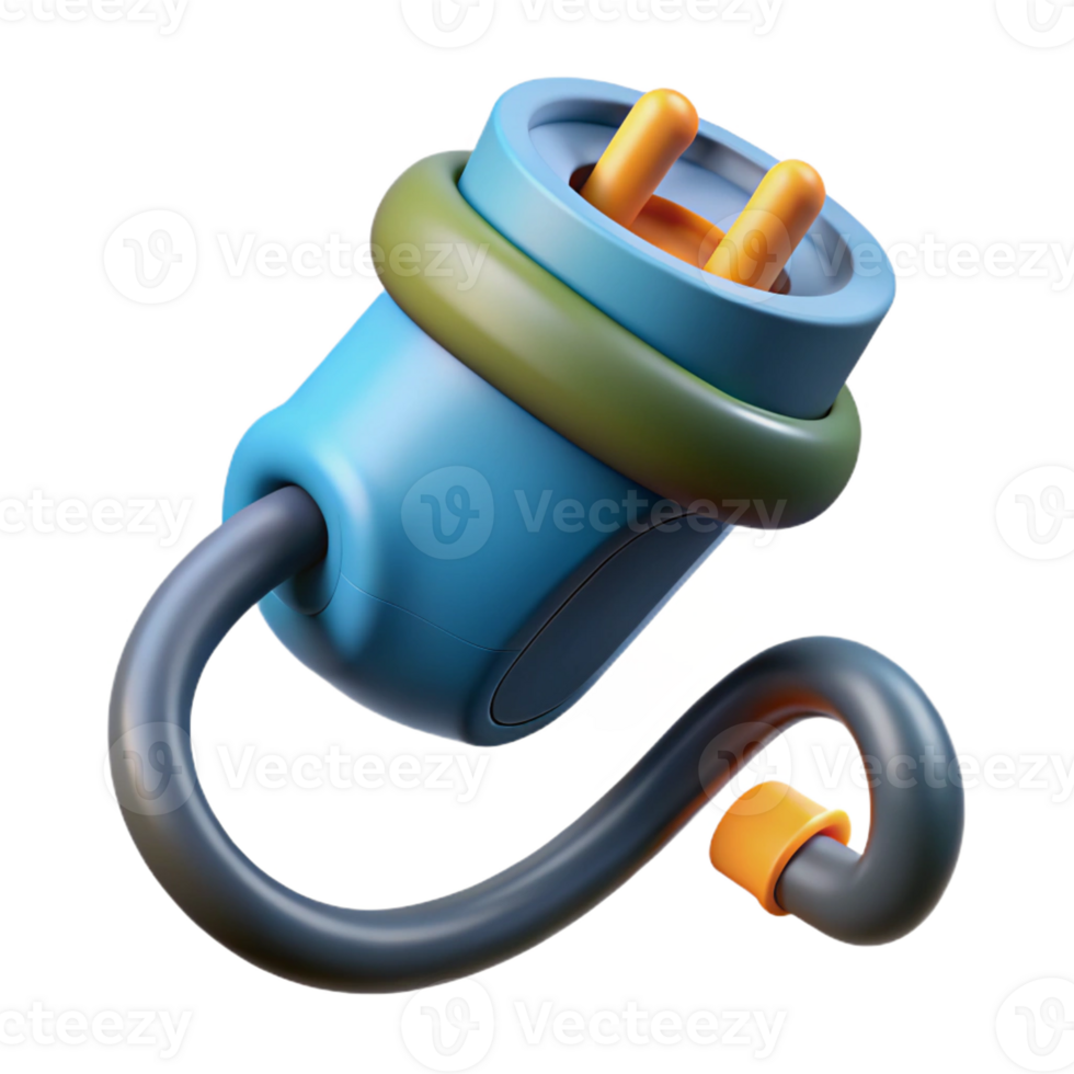signature victorian Electric car charging cable with Transparent Background refined png