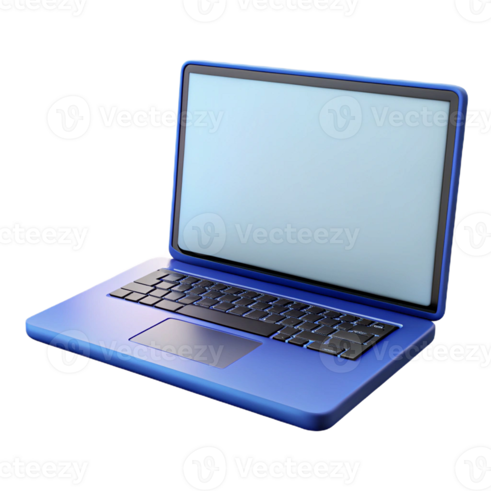 mesmerizing contemporary Laptop computer with blank screen with Transparent Background flawless png