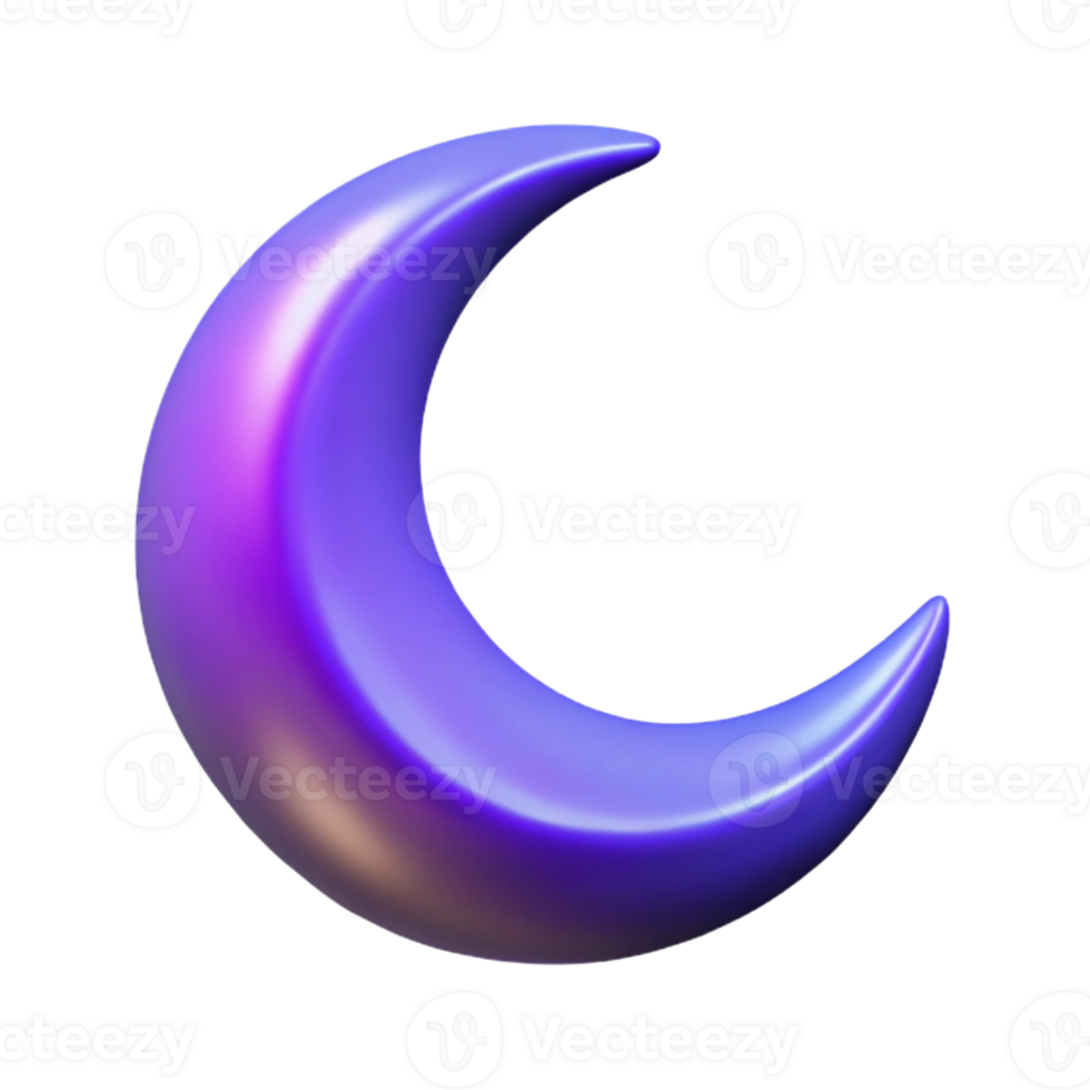 harmonious serene A crescent moon, celestial, abstract design with Transparent Background flawless png