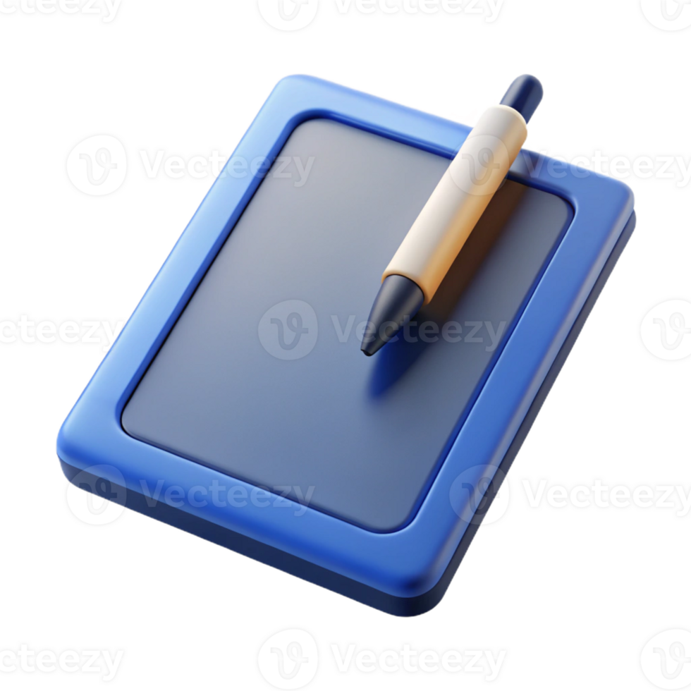 radiant notable Tablet computer with stylus pen with Transparent Background png