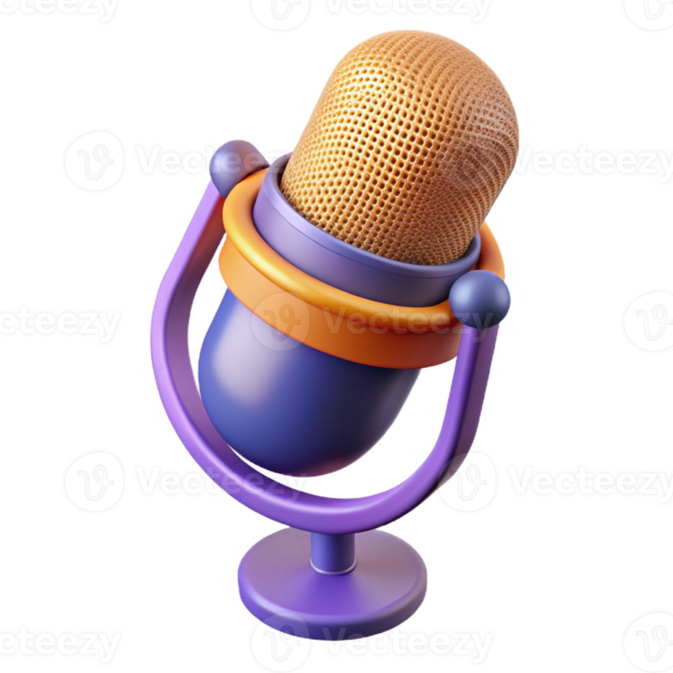 striking bold minimalist Microphone with pop filter with Transparent Background high quality png