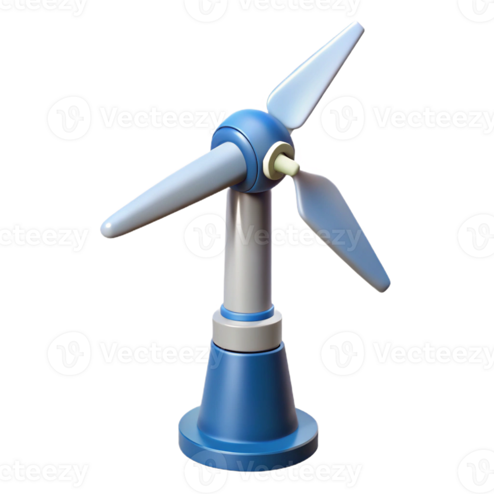 striking distinguished Wind turbine blade rotating with Transparent Background png