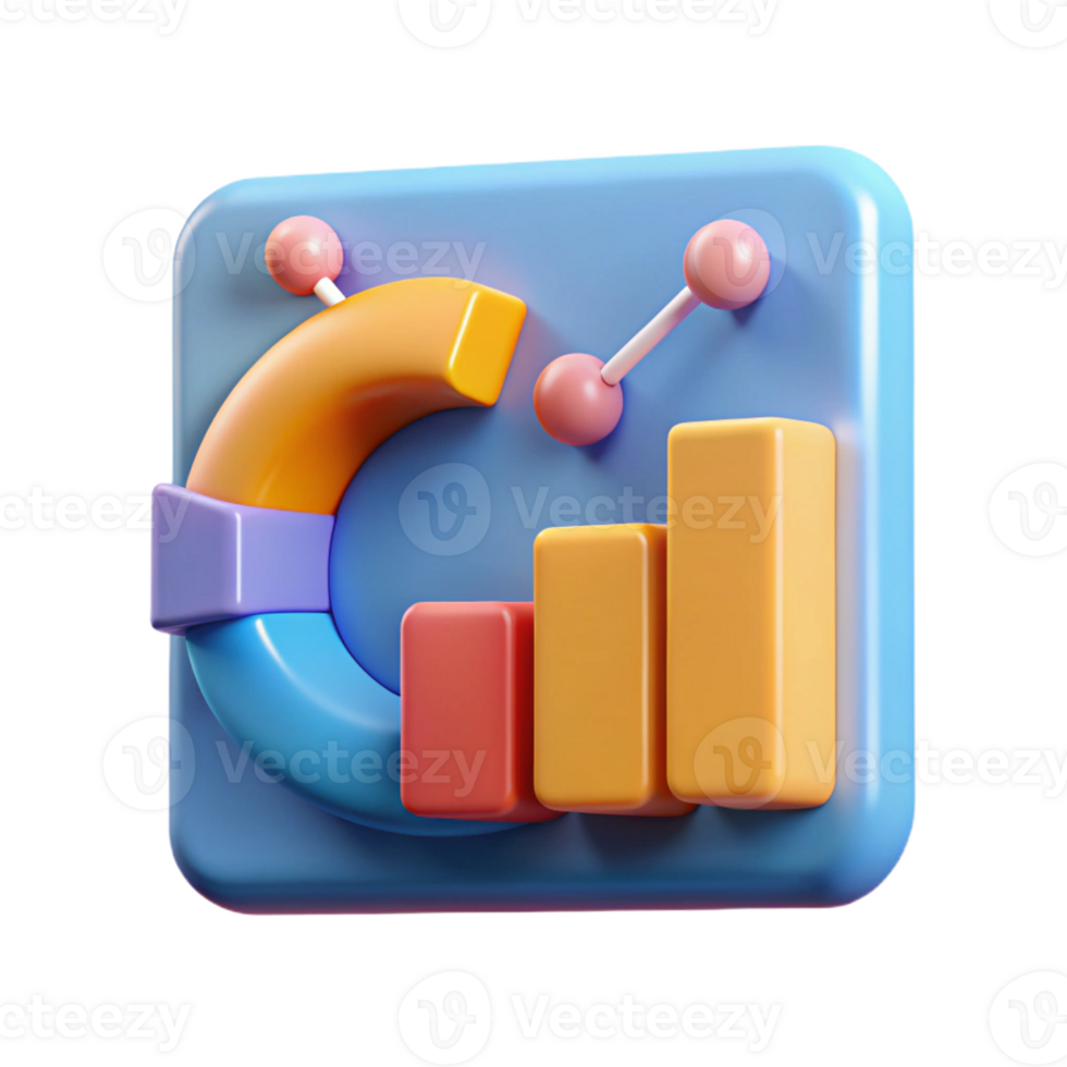 hypnotic gothic Big data analytics chart icon with Transparent Background handcrafted png
