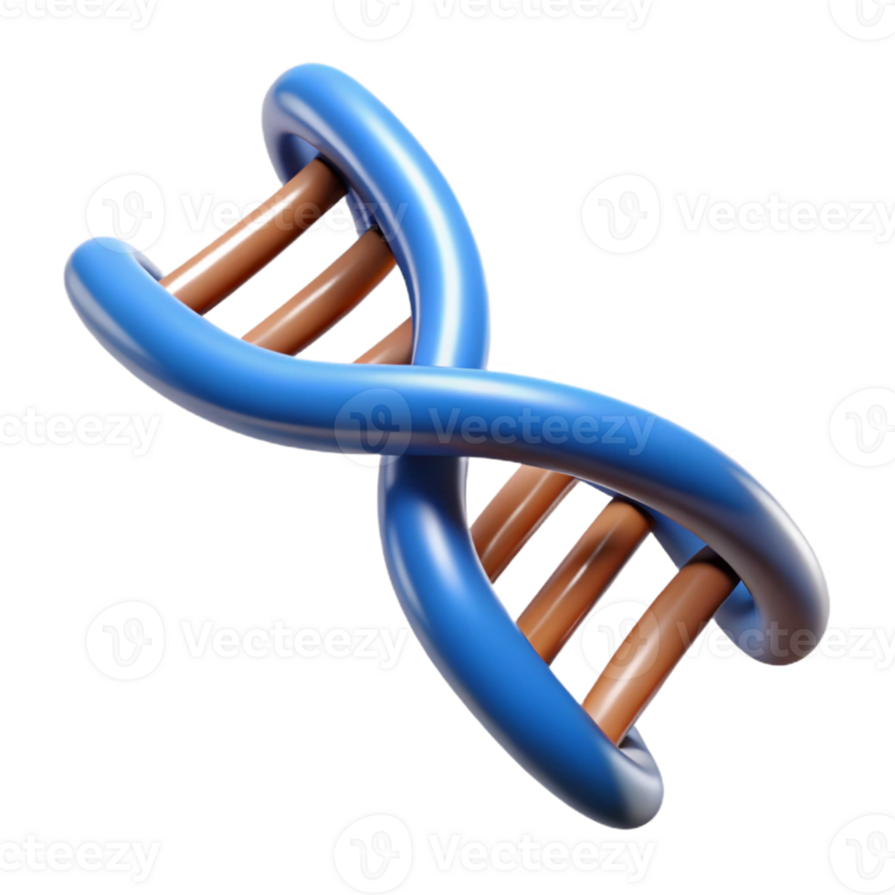 wonderful contemporary DNA double helix structure with Transparent Background 8K png