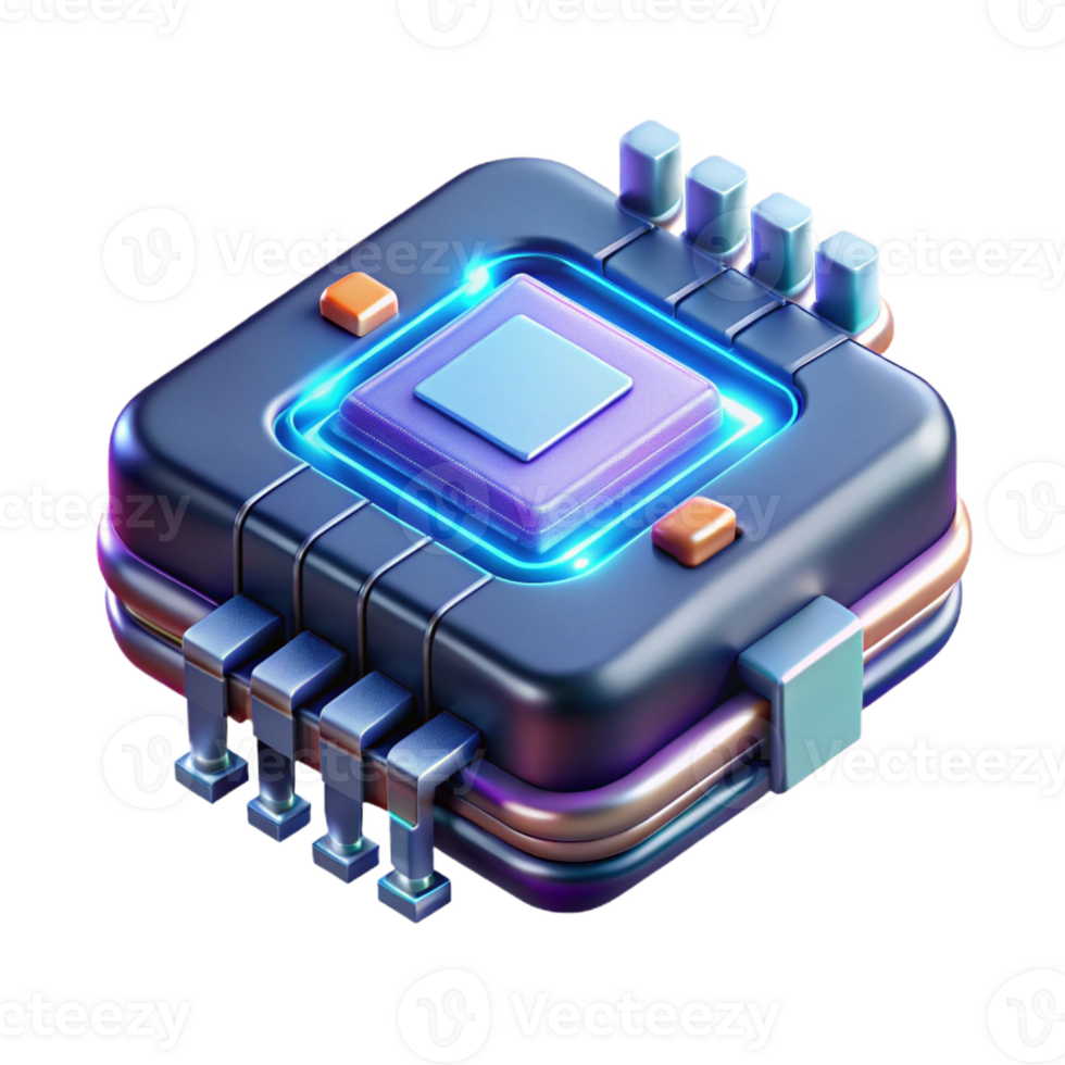 serene exceptional Concept art style, isolated cutout of a hyper-detailed cyberpunk data chip with glowing circuitry, professional render with Transparent Background png
