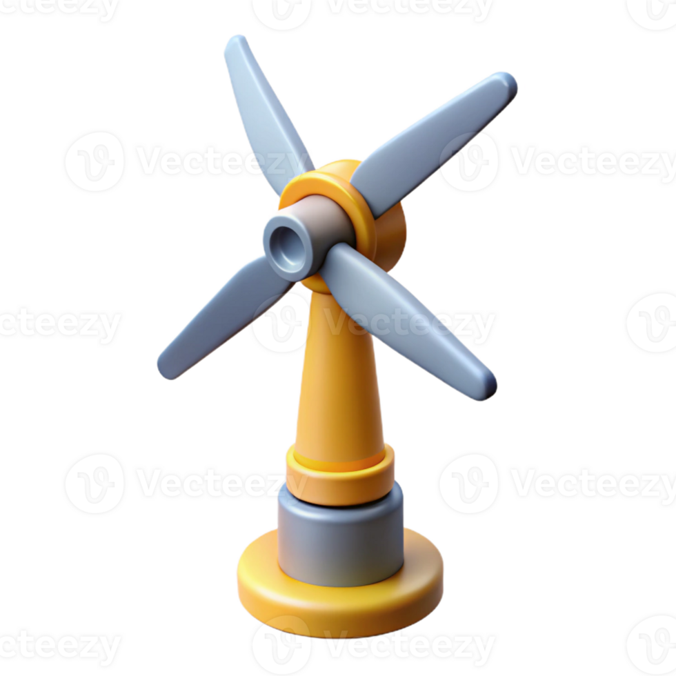 quintessential vintage Ultra-detailed, professional render of an isolated cutout of a miniature wind turbine, renewable energy technology with Transparent Background refined png
