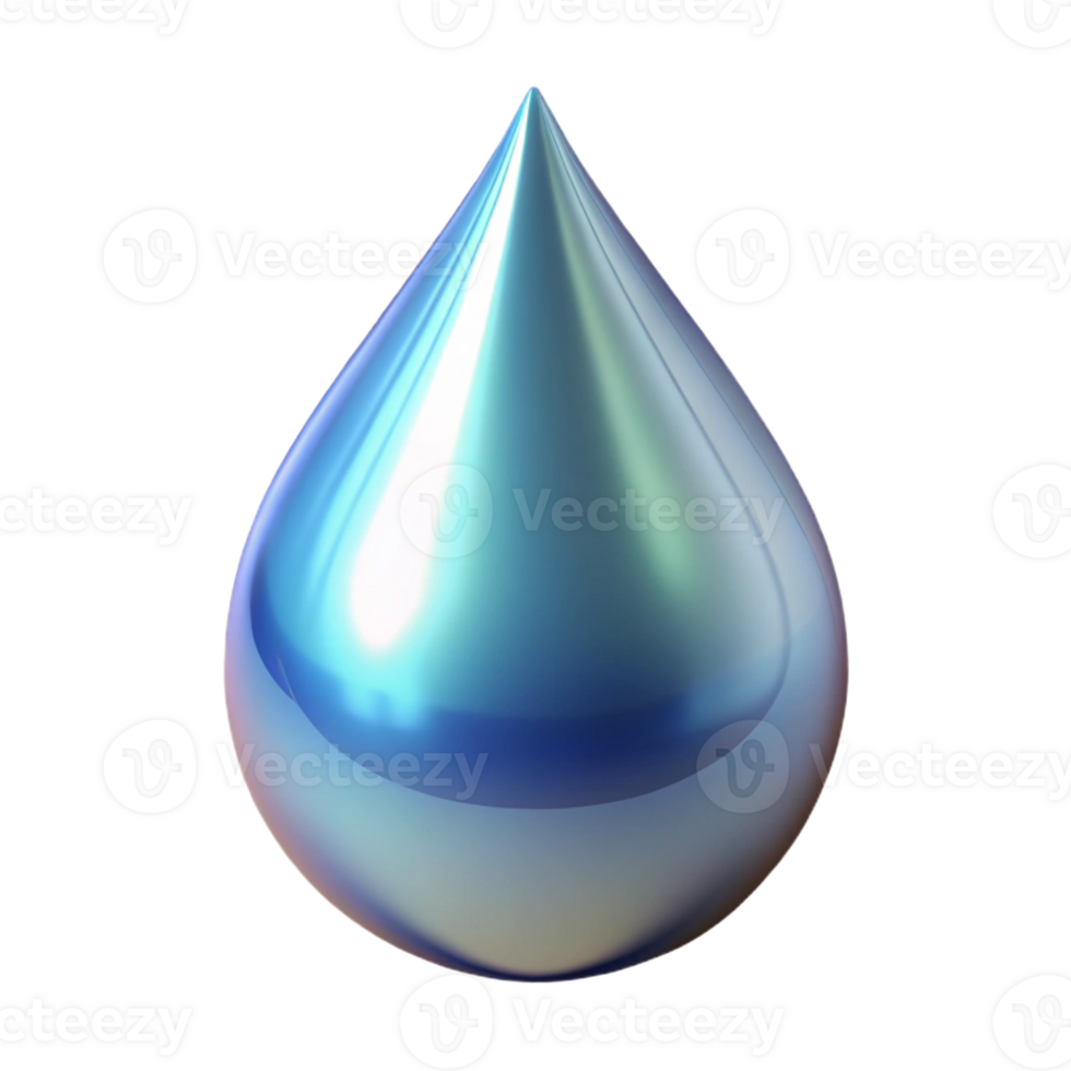 striking futuristic A single teardrop, crystalline and shimmering with Transparent Background professional png