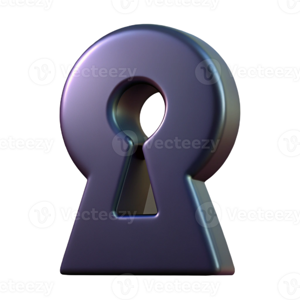 extraordinary quintessential A single keyhole, dark and mysterious with Transparent Background png