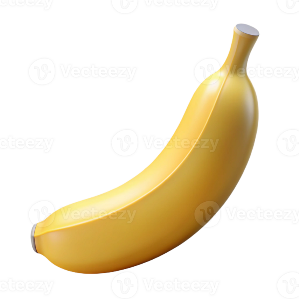 stunning reflective urban A single banana, peeled and ready to eat with Transparent Background high quality png