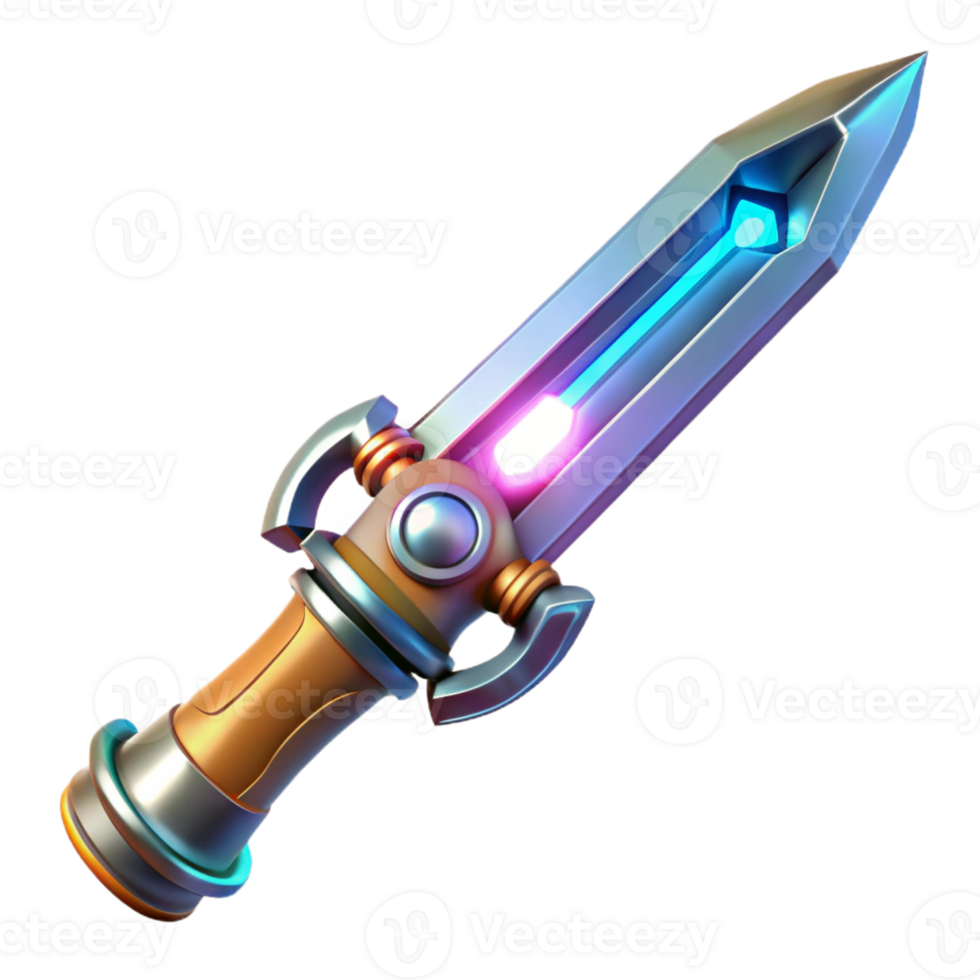 rare classic Photorealistic, ultra-detailed professional render, isolated cutout of a single cyberpunk energy blade with retractable design with Transparent Background ultra HD png