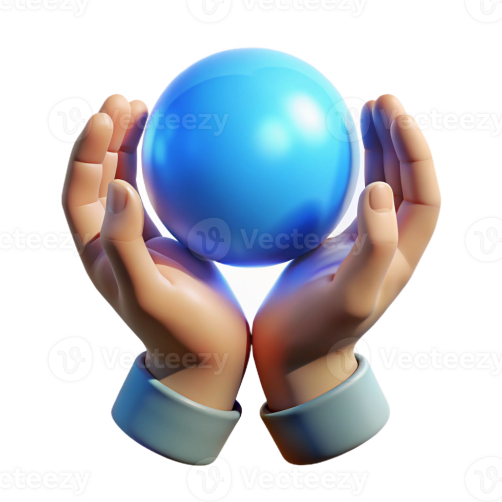 remarkable renaissance A pair of cupped hands holding a glowing orb of energy with Transparent Background ultra HD png