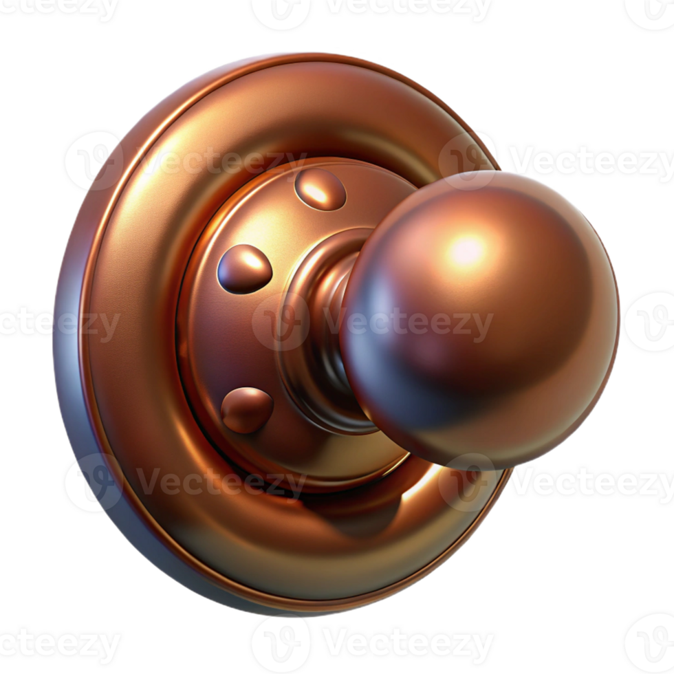 serene tranquil gothic Photorealistic, ultra-detailed, hyper-specific professional render of a single Victorian era doorknob, isolated cutout with Transparent Background expertly shot png