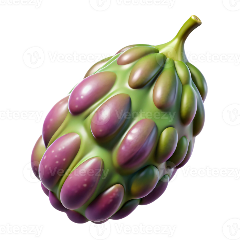 mesmerizing signature Ultra-detailed, photorealistic, professional render, isolated cutout of a single, genetically modified alien seed pod Hyper-specific with Transparent Background png