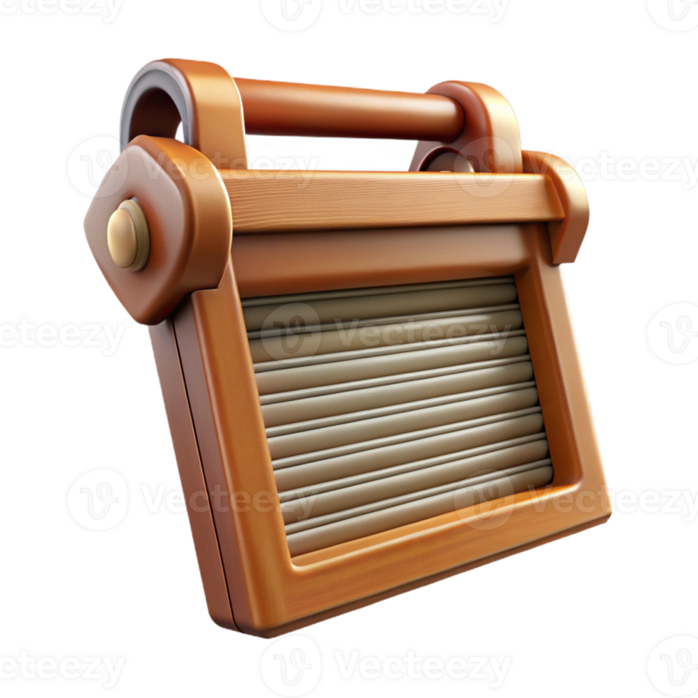 serene energetic classic Concept art style, hyper-specific isolated cutout of a vintage washboard with Transparent Background top-tier png