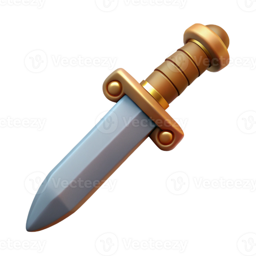 standout organic Photorealistic isolated cutout of a single, ancient Roman gladius, detailed hilt, isolated cutout with Transparent Background 8K png