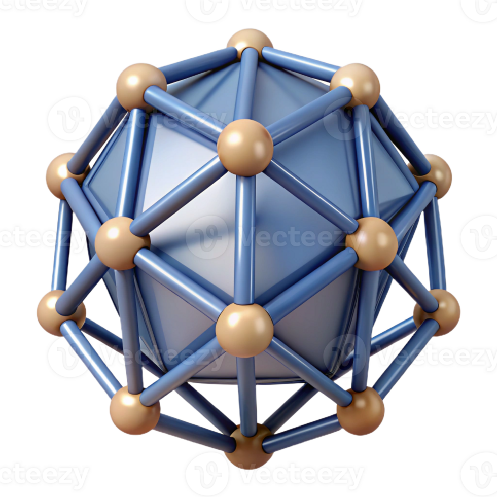 signature avant-garde Geodesic dome connector hub, with Transparent Background exclusive png