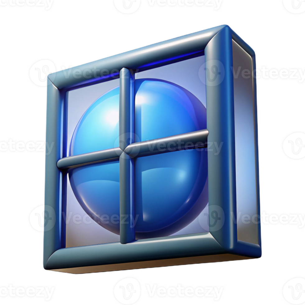 mesmerizing industrial Hyper-specific professional render of a single, hand-blown glass window pane with a bubble texture Isolated cutout with Transparent Background 8K png