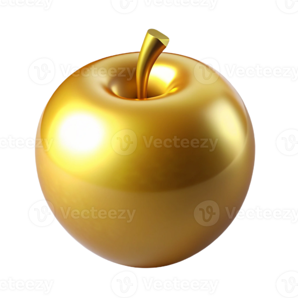 pristine bold contemporary Golden Apple of Discord with Transparent Background refined png