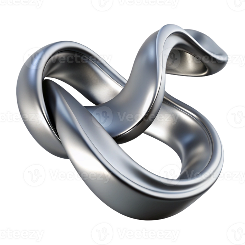 unparalleled victorian Ultra-detailed, concept art style, isolated cutout of a single, abstract, flowing ribbon of liquid metal with Transparent Background museum quality png