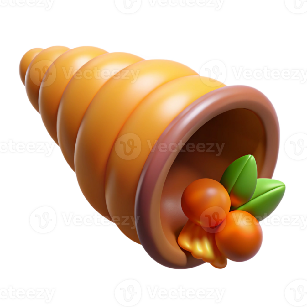 quintessential tropical Cornucopia, horn of plenty with Transparent Background elite png