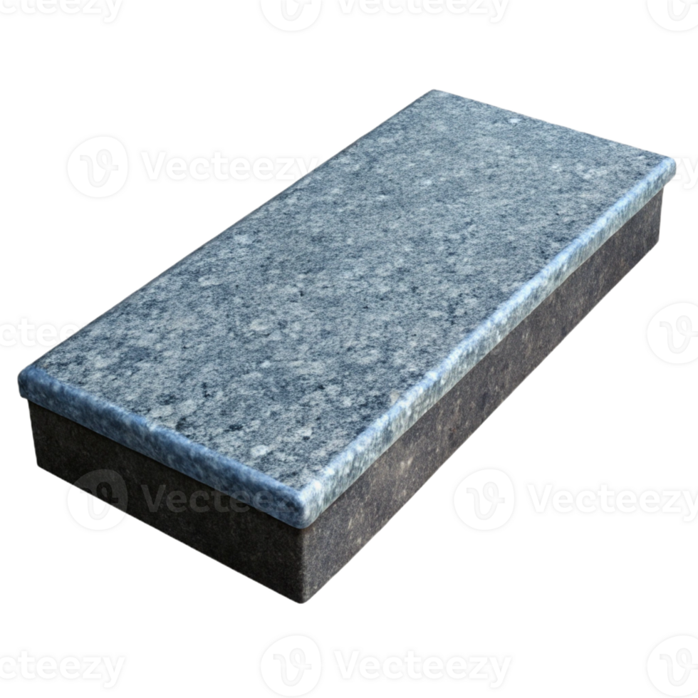 remarkable abstract Hyper-specific professional render of a single, granite countertop slab with a polished finish Isolated cutout with Transparent Background impeccable png
