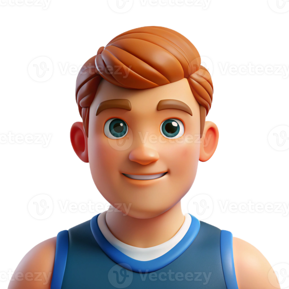 pristine nostalgic mid-century Portrait of a determined athlete, with Transparent Background ultra HD png