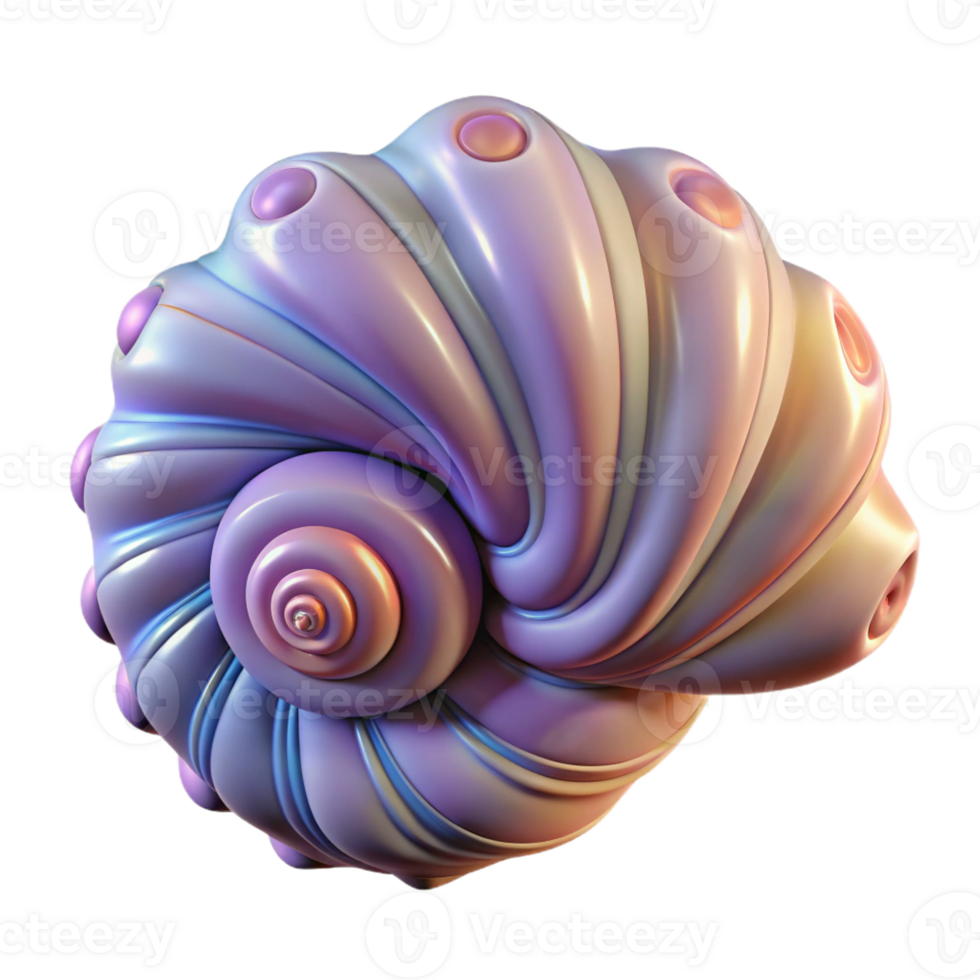 remarkable industrial Hyper-specific, professional render, isolated cutout, photorealistic single, seashell with intricate spiral patterns with Transparent Background original png