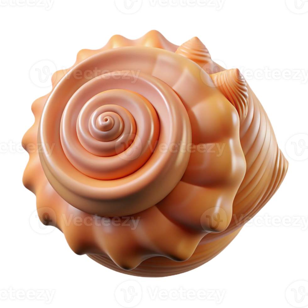 nostalgic dramatic Hyper-specific, professional render, isolated cutout, photorealistic single, seashell with intricate spiral patterns with Transparent Background precision png