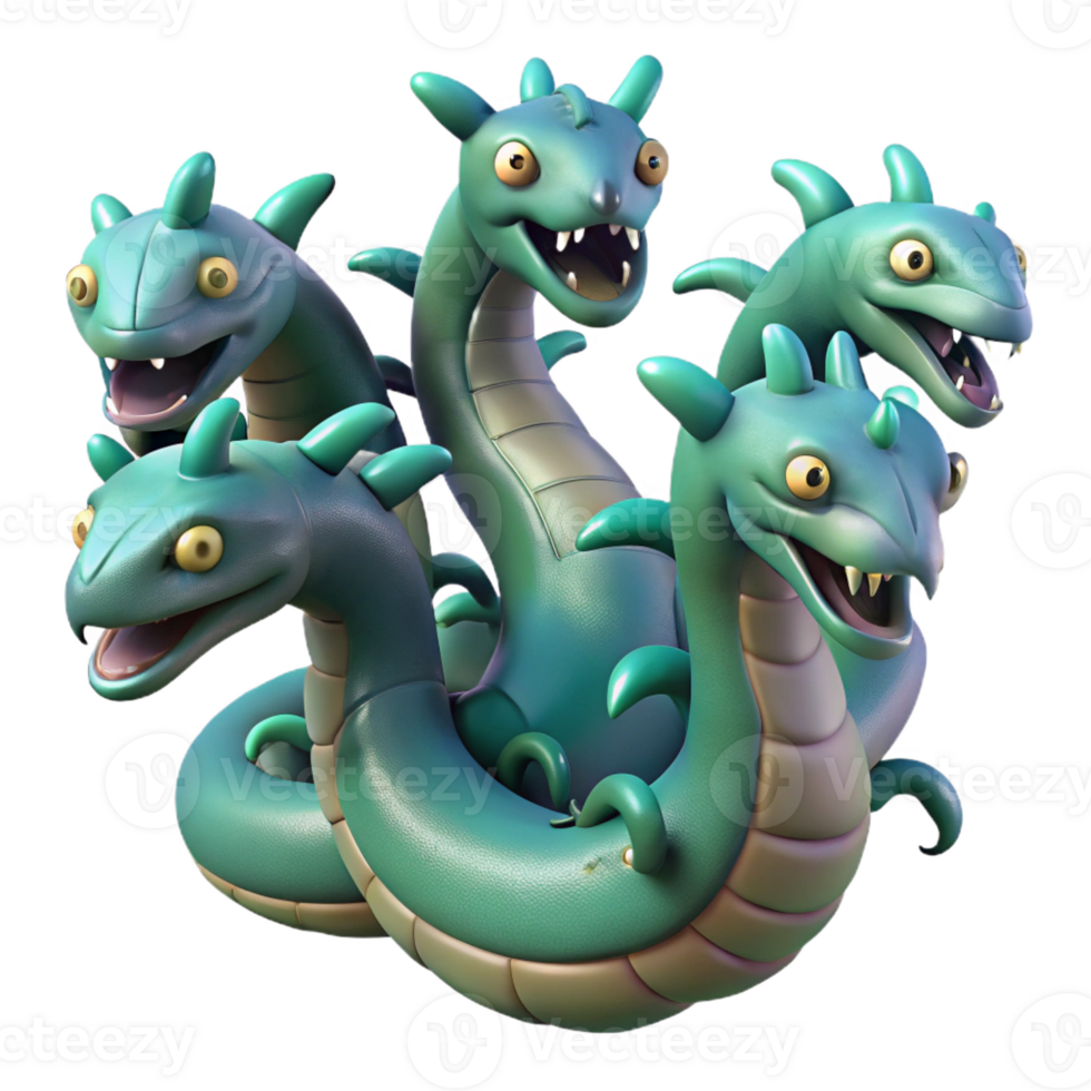 romantic gorgeous Scylla, six-headed sea monster with Transparent Background top-tier png