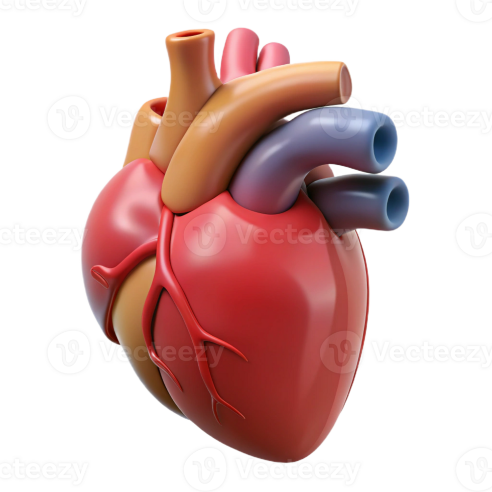hypnotic signature Human heart anatomical model, with Transparent Background png