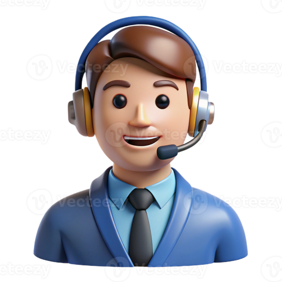 mysterious gorgeous Portrait of a helpful customer service representative, with Transparent Background artisan png