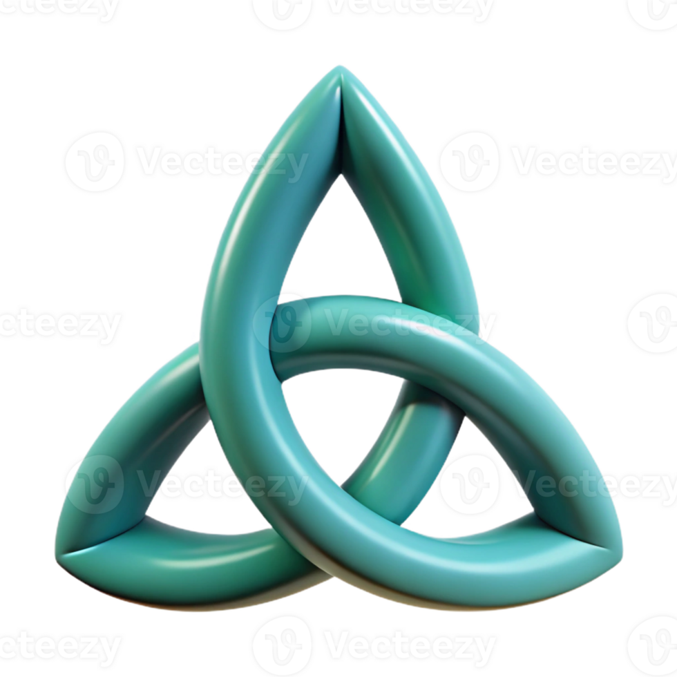 unforgettable modern Triquetra, Celtic symbol with Transparent Background detailed png
