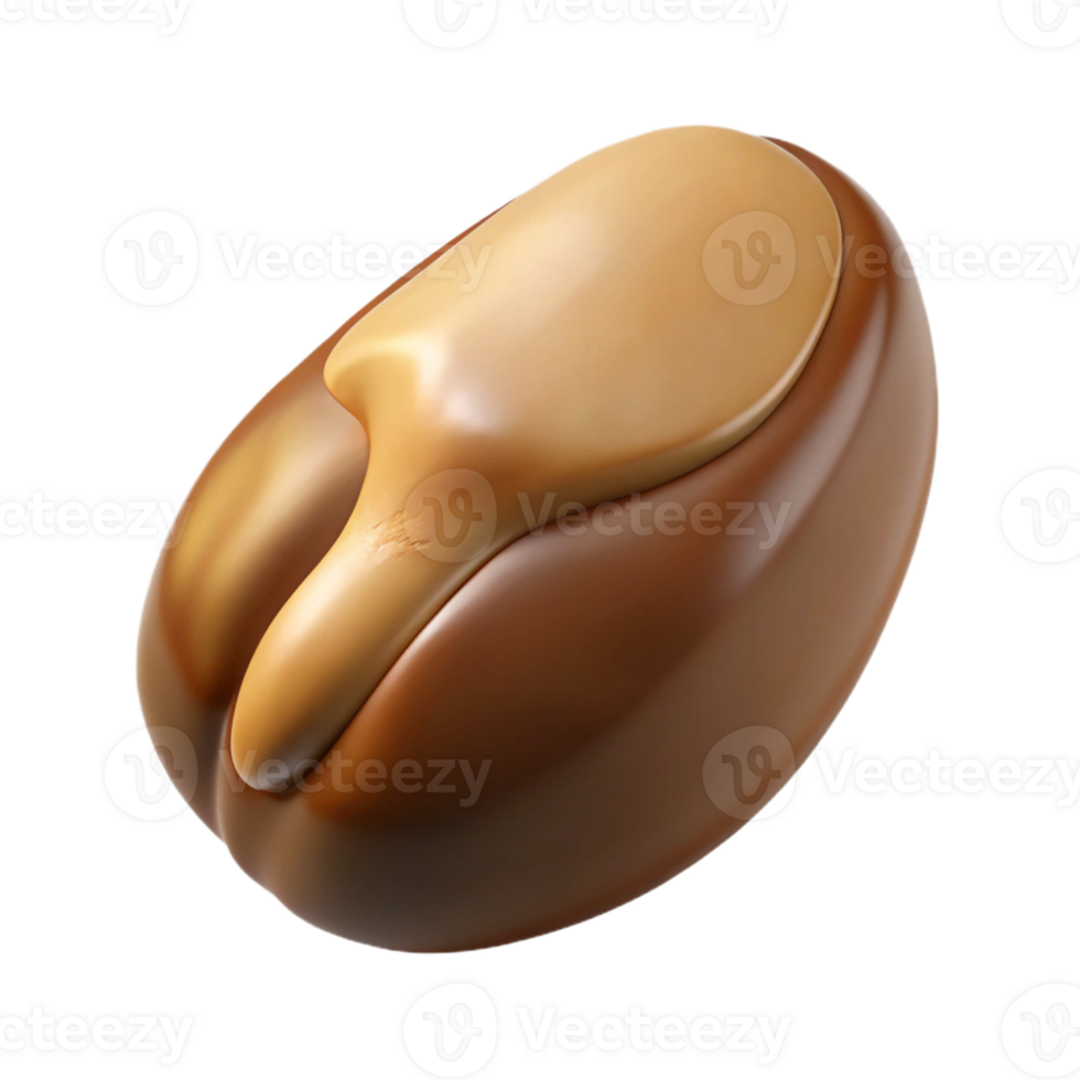 mysterious glorious Photorealistic hyper-specific image of a single Brazil nut, shelled, with Transparent Background detailed png