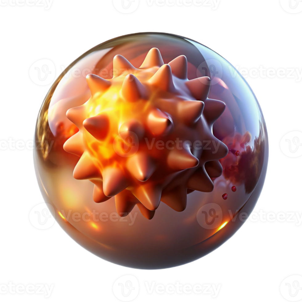 mesmerizing coveted Photorealistic, ultra-detailed isolated cutout of a single, exploding supernova contained within a glass sphere with Transparent Background png